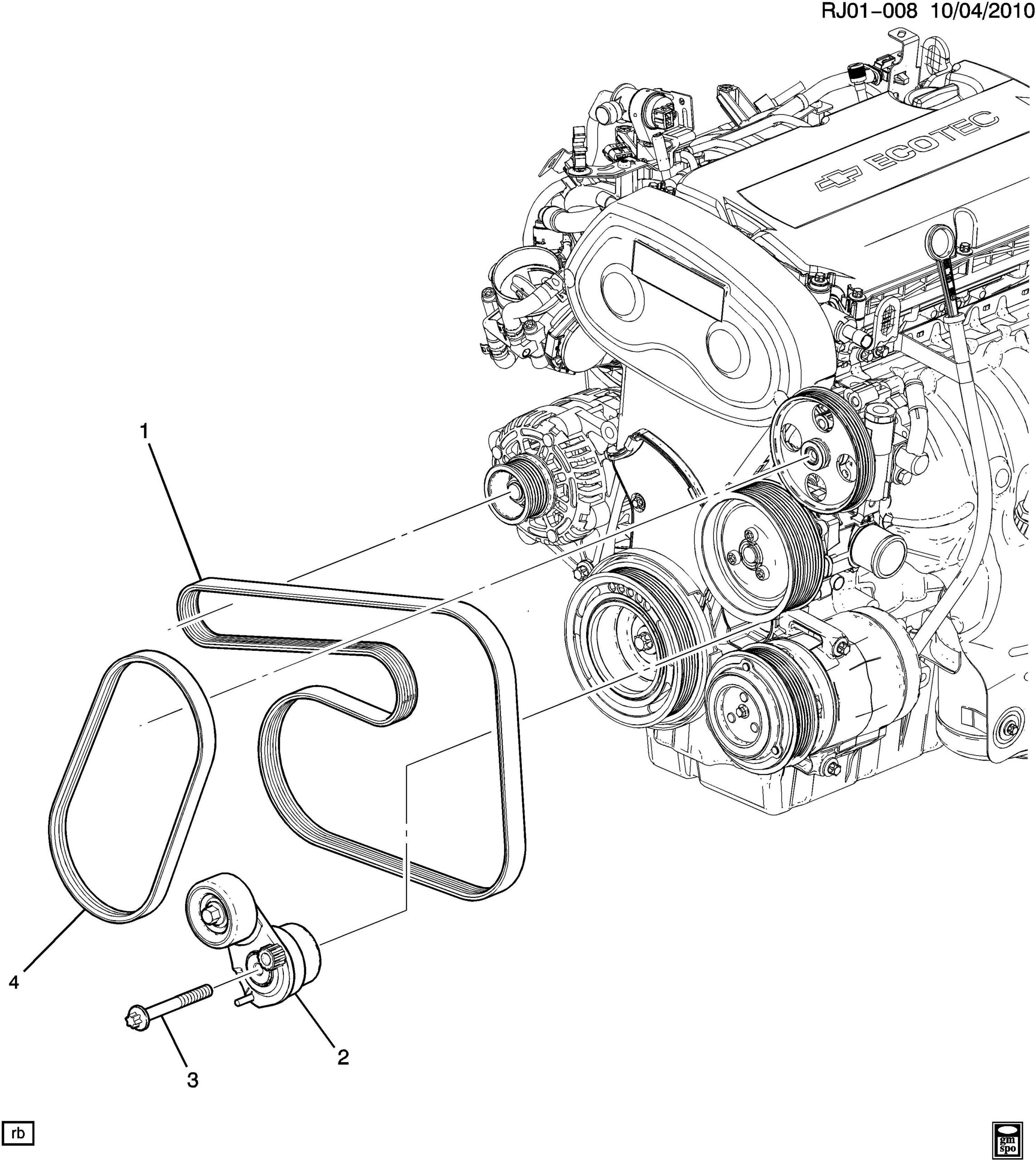 2011 Chevy Cruze 1.4 Turbo Belt Diagram 1