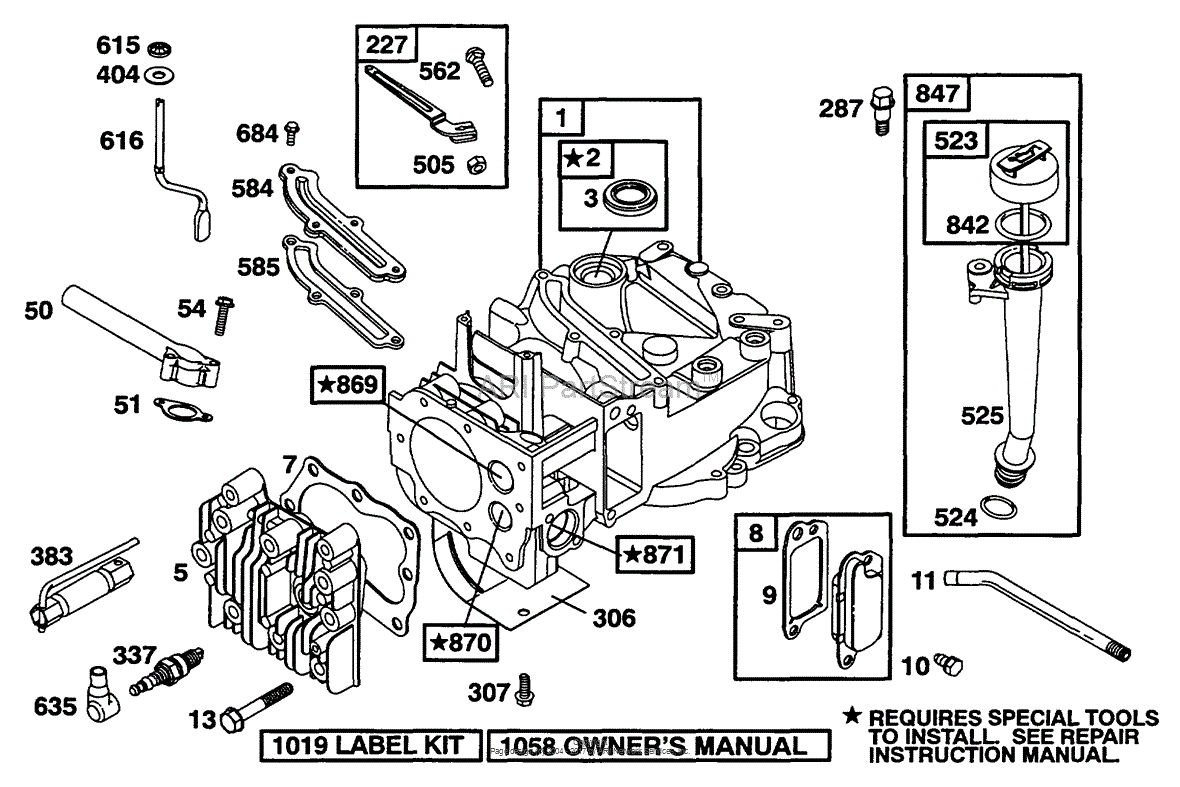 Briggs And Stratton 550Ex Carburetor Parts Diagram 1