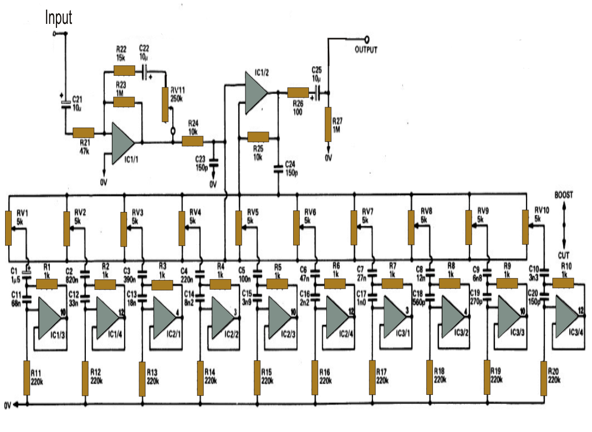 7 Band Graphic Equalizer Circuit Diagram 82