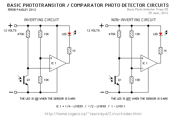 Phototransistor Circuit Diagram 1