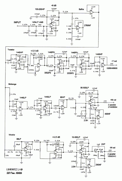 Active Crossover Circuit Diagram 1