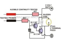 Schematic Diagram Of Continuity Lamp Tester With Label