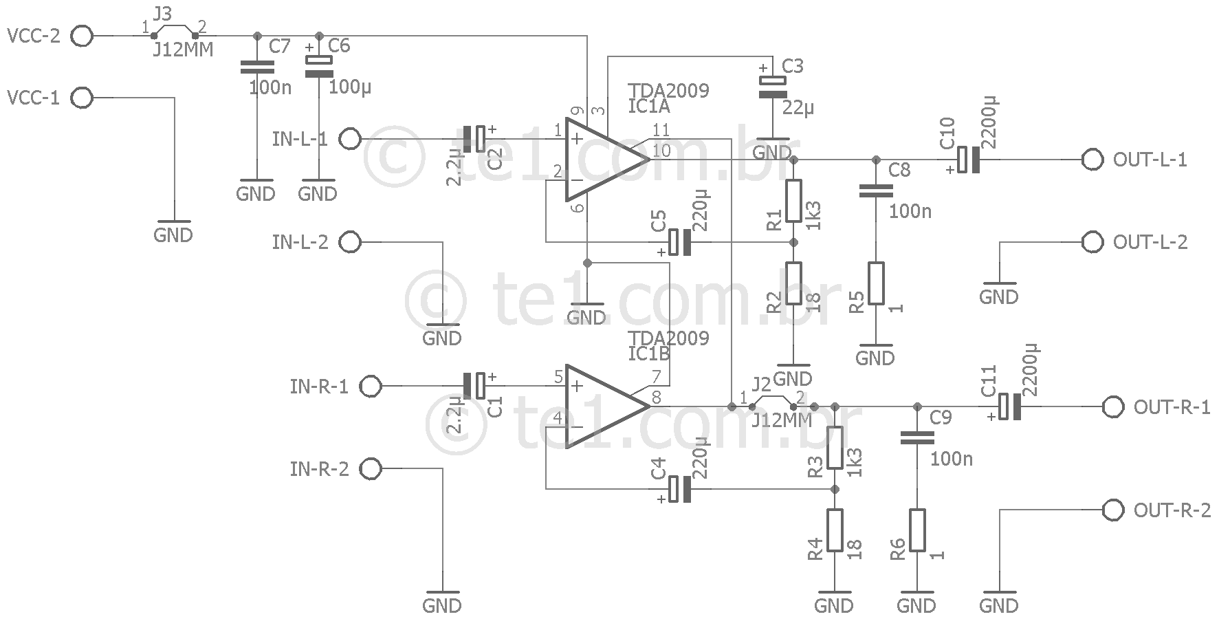 Tda2009 Amplifier Circuit Diagram 1