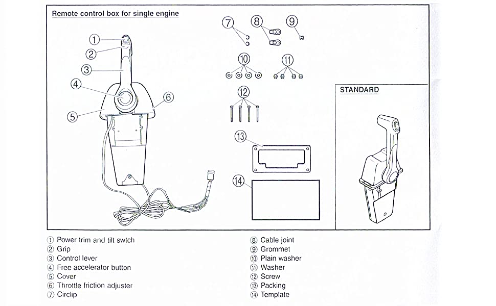 Johnson Outboard Throttle Control Box Diagram 1