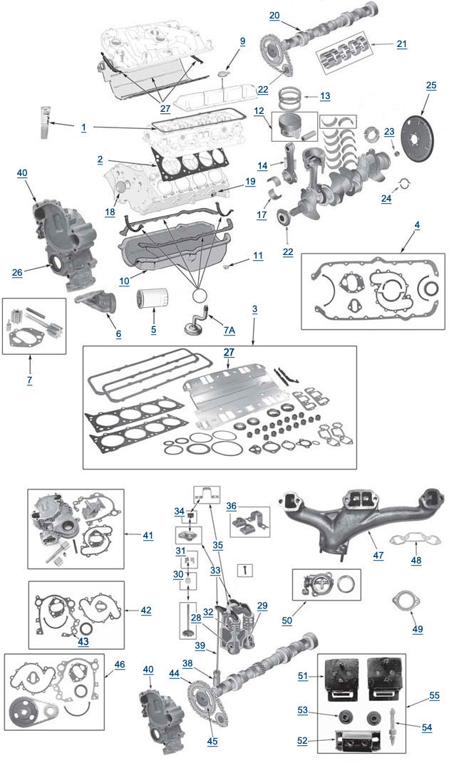 V8 Engine Parts Diagram 1