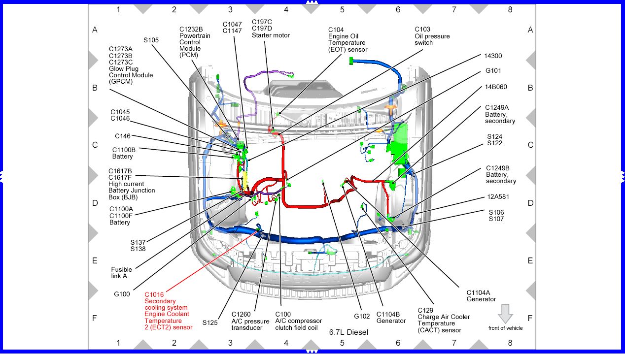6.7 Powerstroke Primary Cooling System Diagram 1