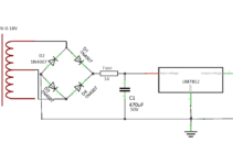 12V Power Supply Circuit Diagram With Led