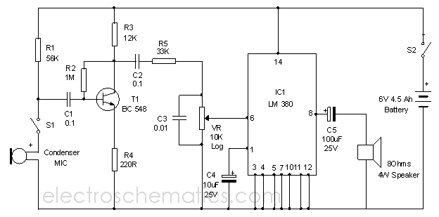 Mic Circuit Diagram 1