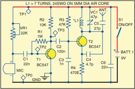 Wireless Microphone Circuit Diagram 64