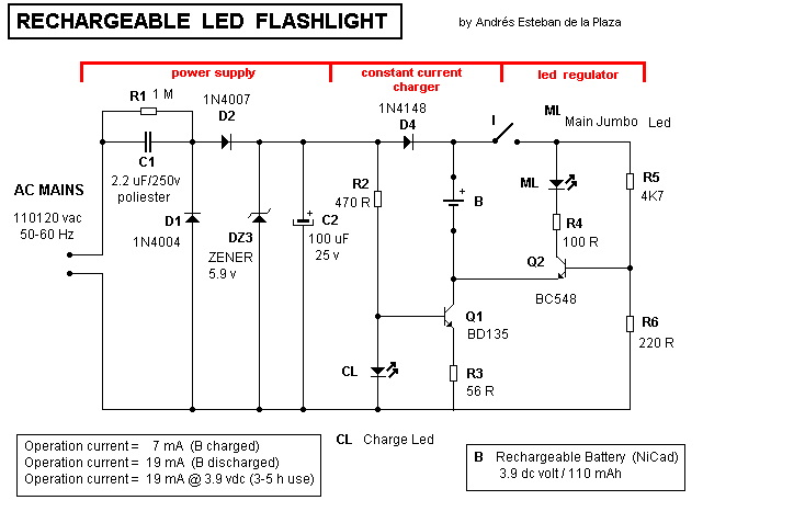 Led Flashlight Circuit Diagram 1