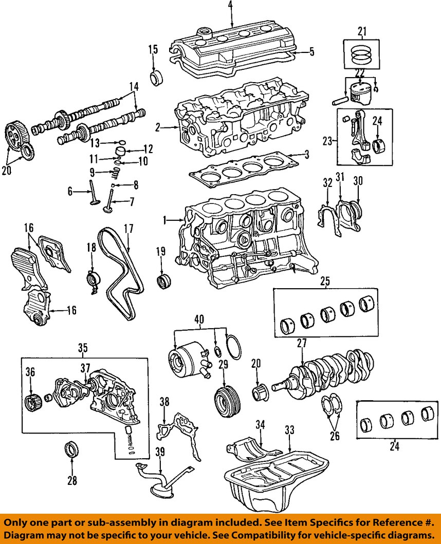 Toyota Engine Parts Diagram 1