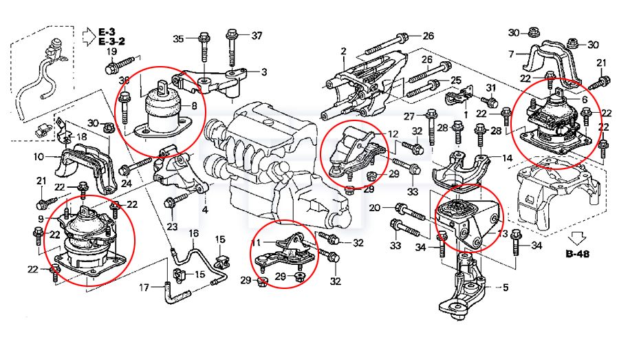 Honda K24 Belt Diagram 1