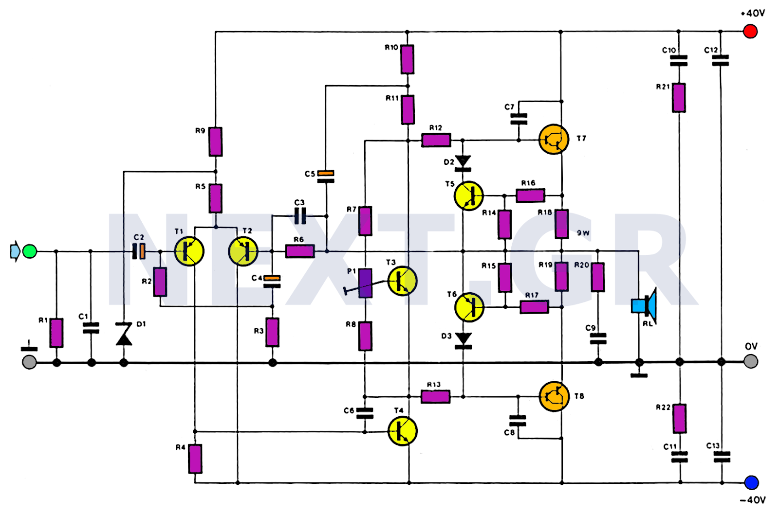 Amp Circuit Diagram 1
