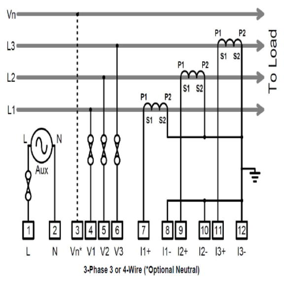 3 Phase 4 Wire Energy Meter Connection Diagram With Ct 19