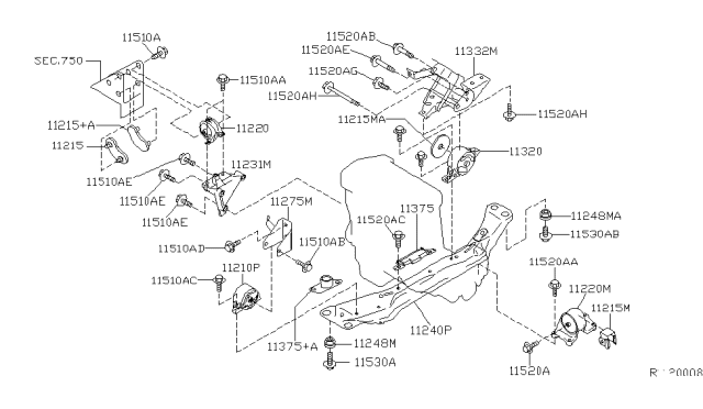 2014 Nissan Sentra Motor Mount Diagram 1