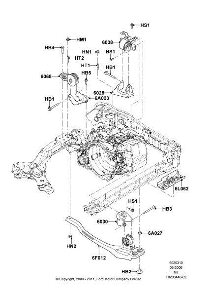 2006 Ford Escape Motor Mount Diagram 1