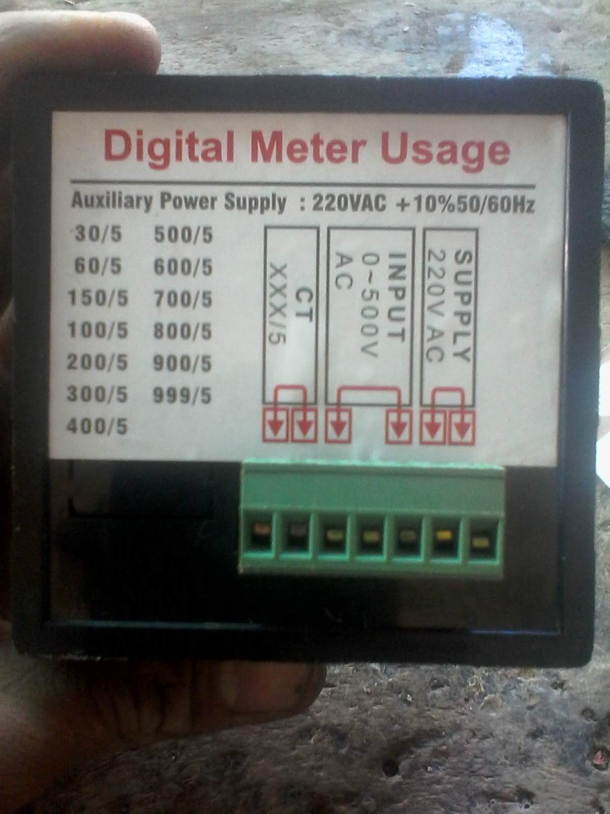Digital Volt Amp Meter Wiring Diagram 1