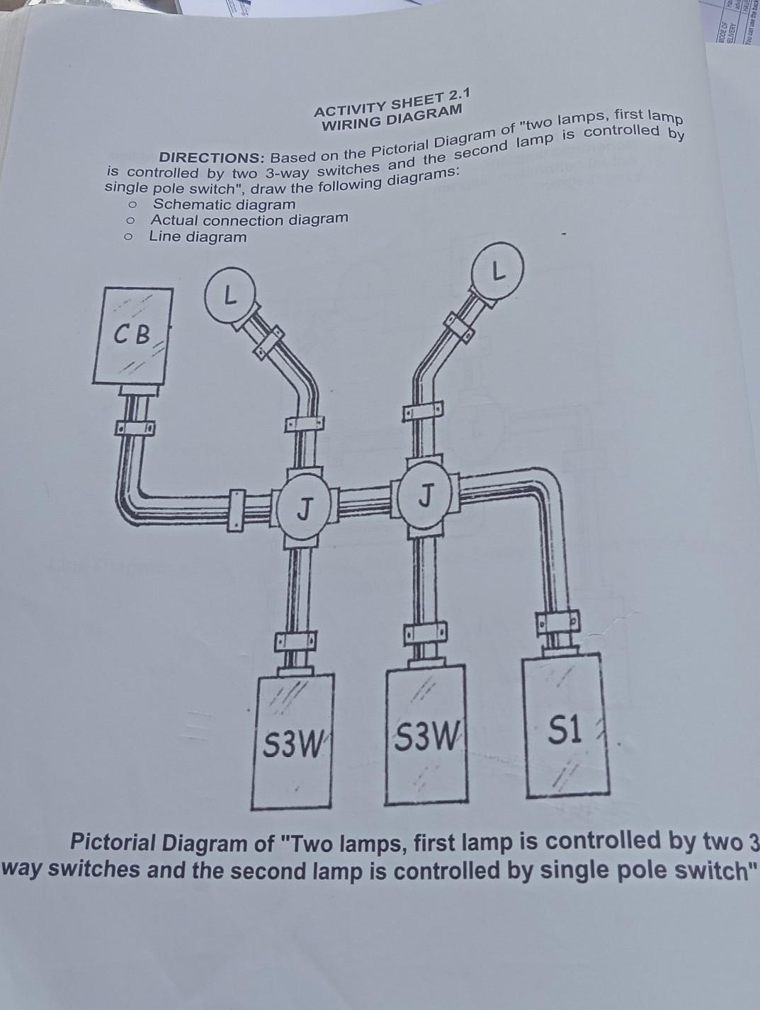 Schematic Diagram Of Two Bulbs Controlled By Single Pole Switch 1