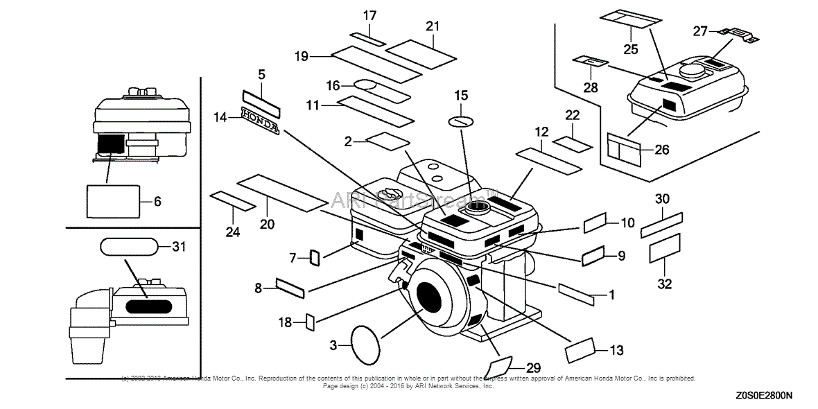 Honda Gx120 Parts Diagram 1
