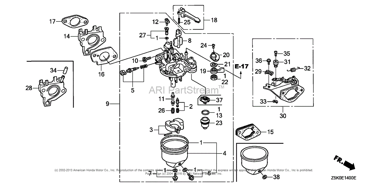 Honda Gx340 Carburetor Parts Diagram 1