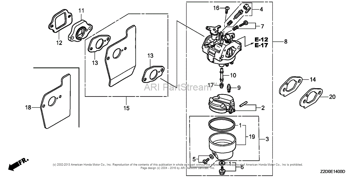 Honda Small Engine Carburetor Diagram 1