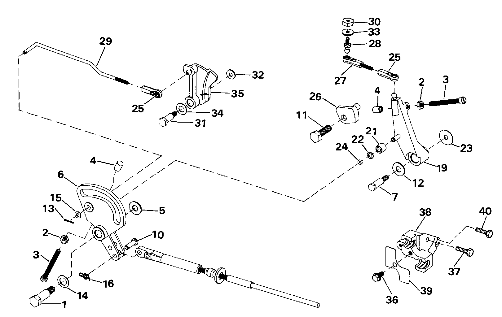 Yamaha Outboard Shift Linkage Diagram 55