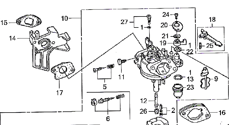 Honda Gx160 Carburetor Gasket Diagram 1