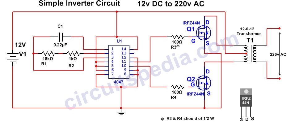 Dc To Ac Inverter Circuit Diagram 1