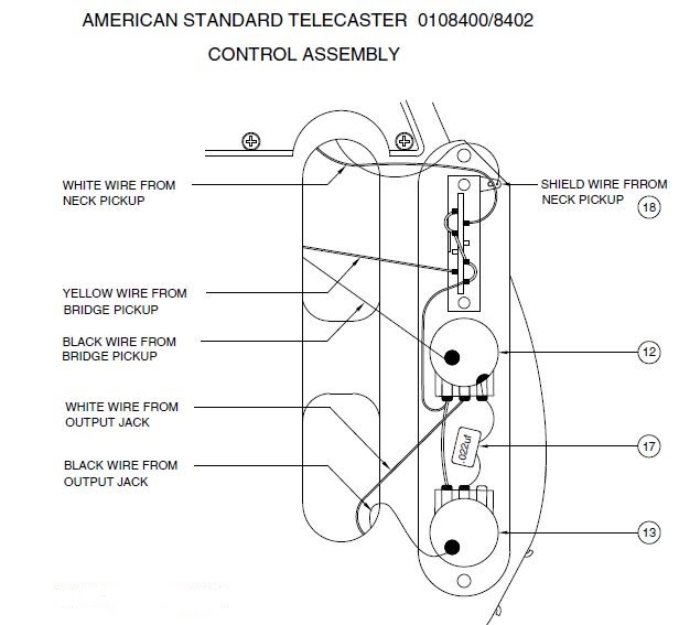 Electric Guitar Wiring Diagram Two Pickup 1