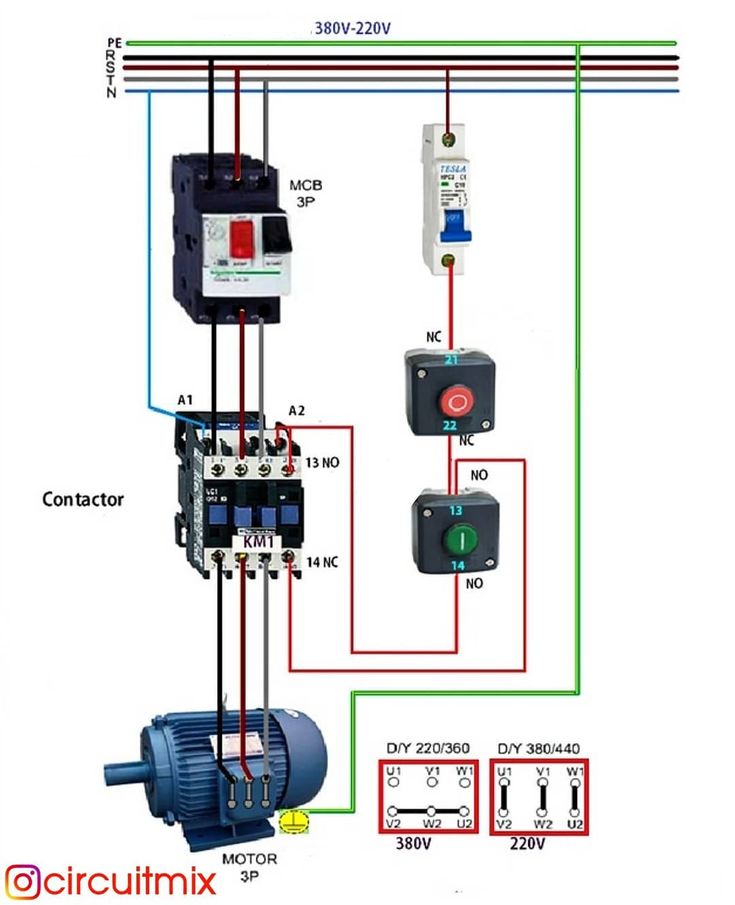 Three Phase Motor Connection Diagram 1