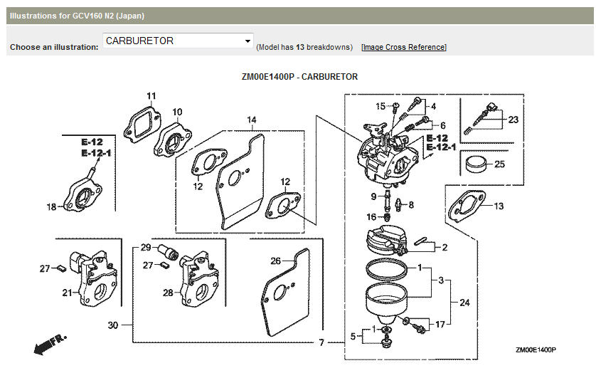 Honda Gcv160 Assembly Diagram 1