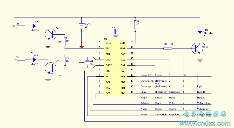 Remote Control Circuit Diagram 1