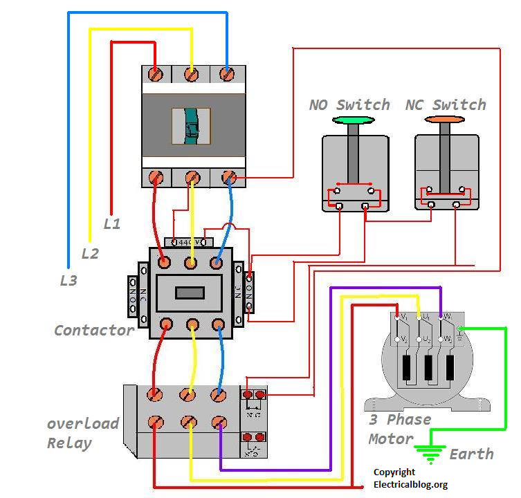 Single Phase Motor Starter Connection Diagram 1