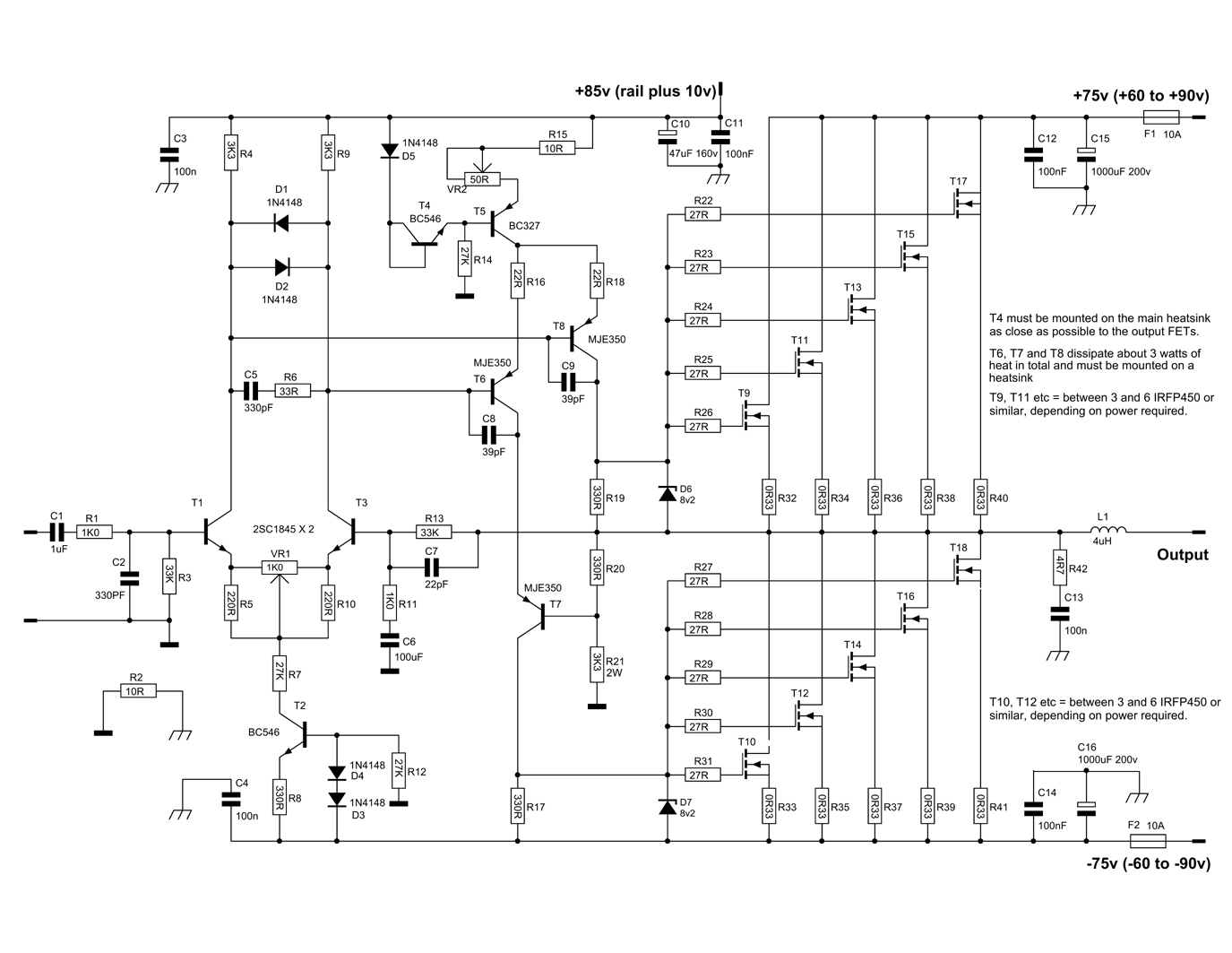 300 Watt Mosfet Amplifier Circuit Diagram 1