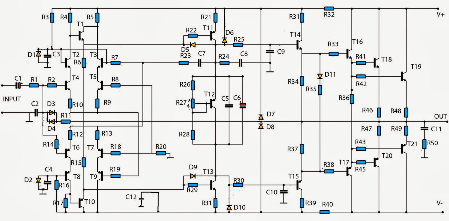 Basic Amplifier Circuit Diagram