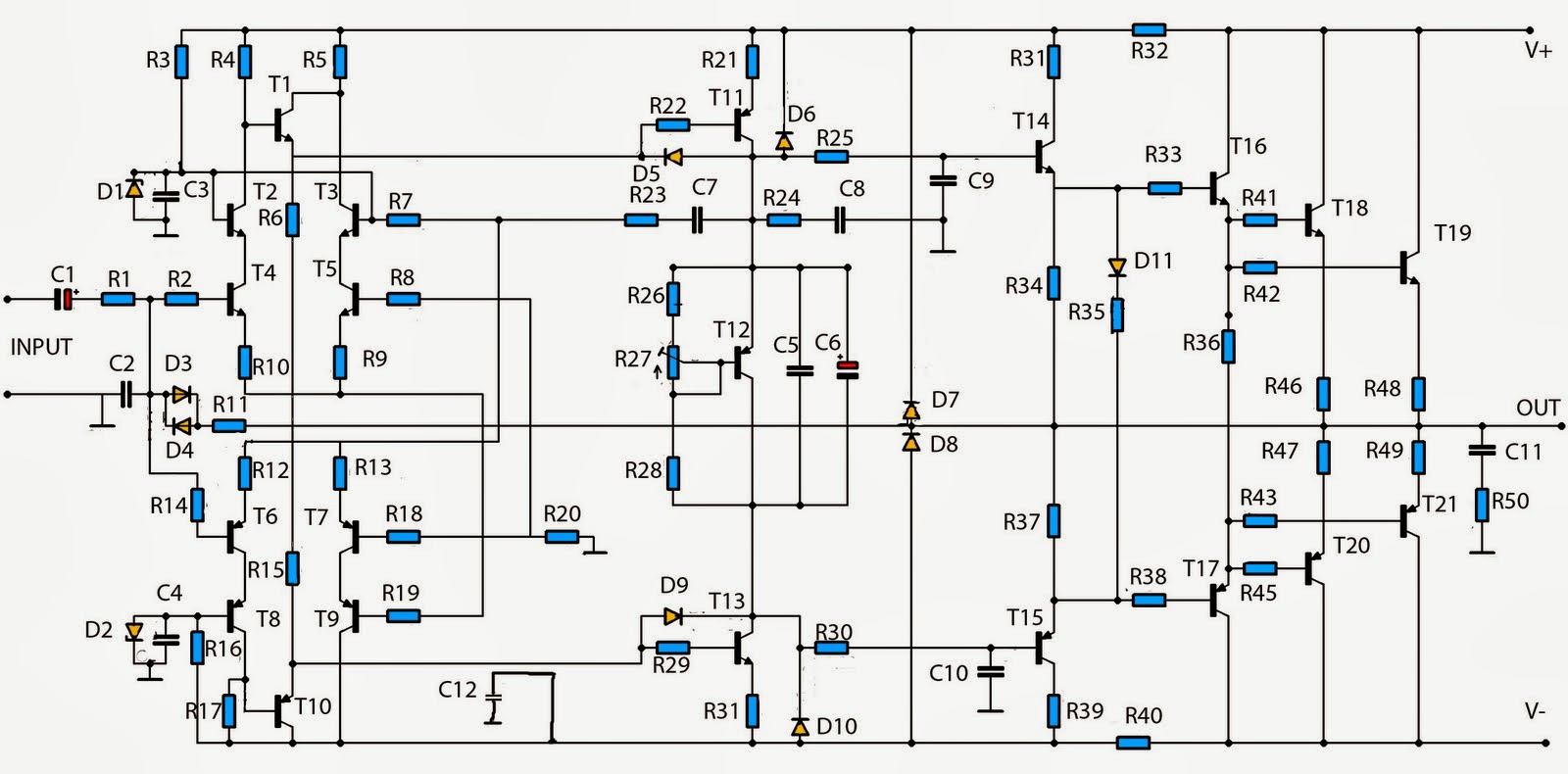 Basic Amplifier Circuit Diagram 1