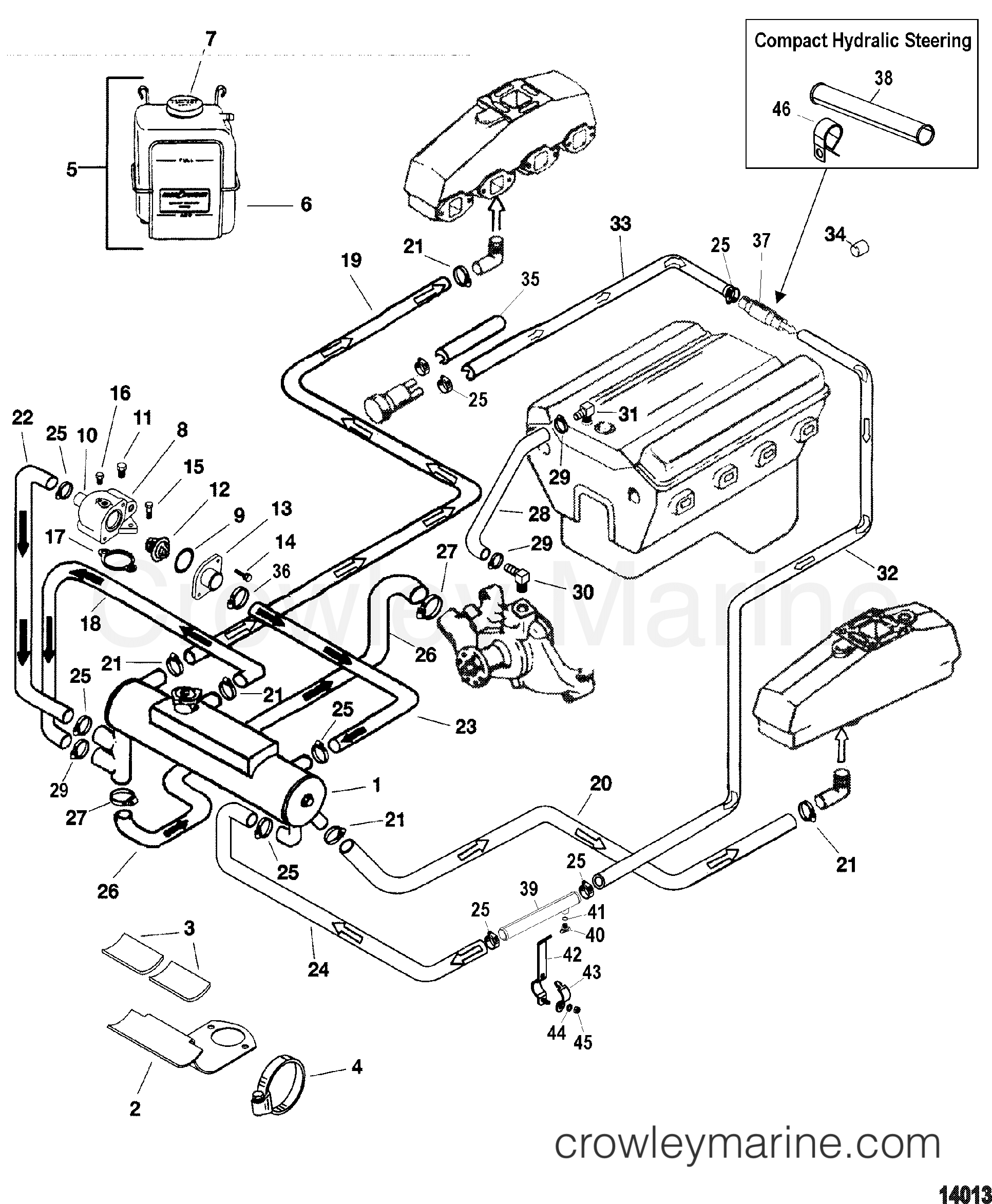 Mercruiser Raw Water Cooling System Diagram 1