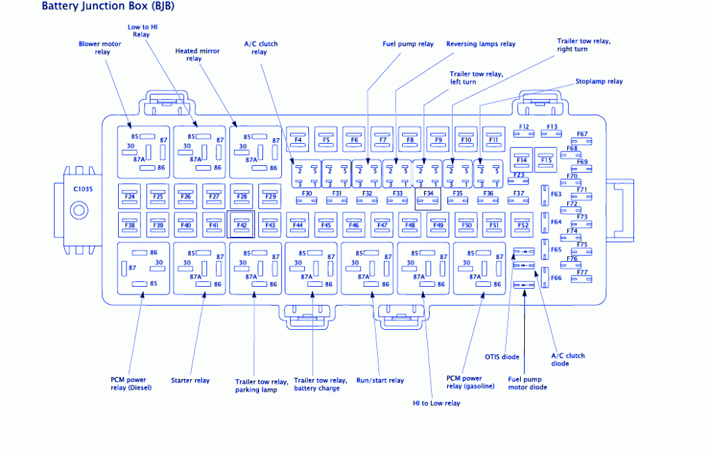 2008 F250 Fuse Box Diagram 1
