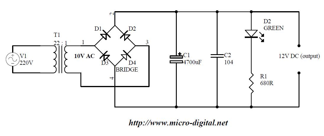 Circuit Diagram Of Full Wave Bridge Rectifier 1