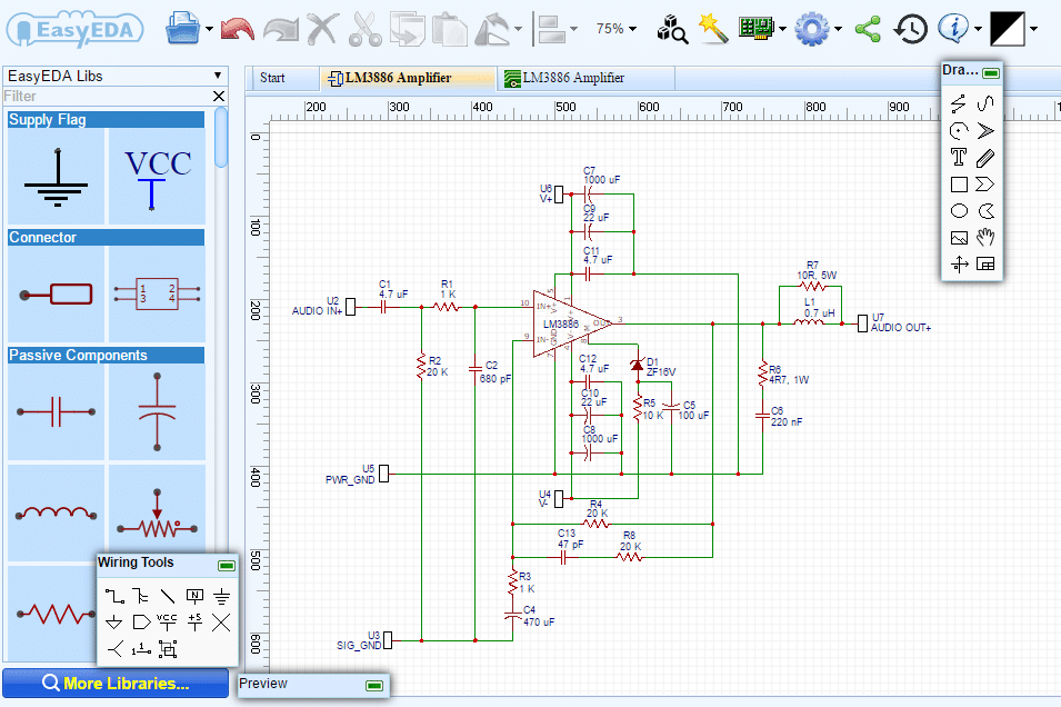 Lm3886 Amplifier Circuit Diagram 1