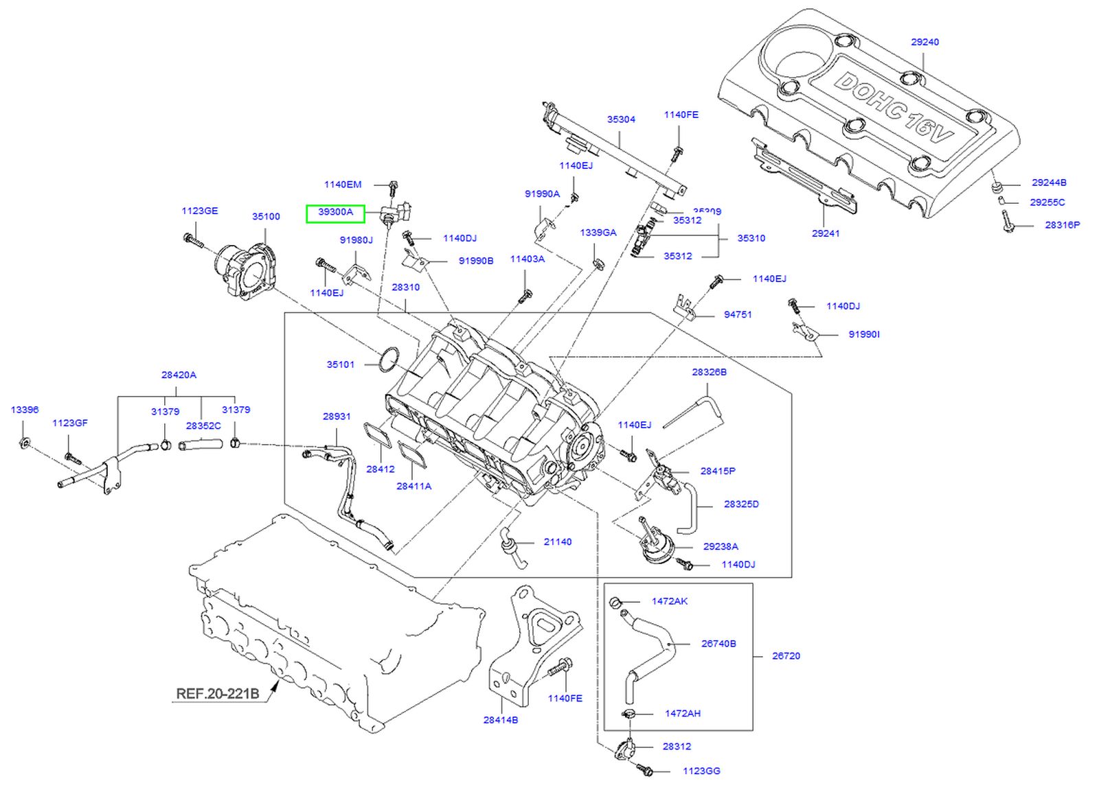 2011 Kia Sorento Engine Diagram 1