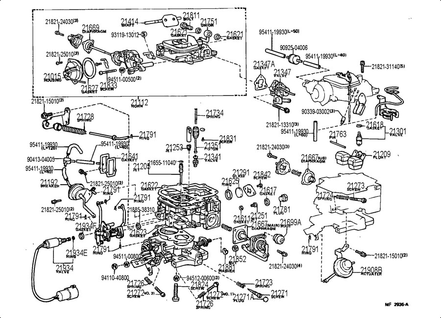 Toyota 5K Carburetor Diagram 1