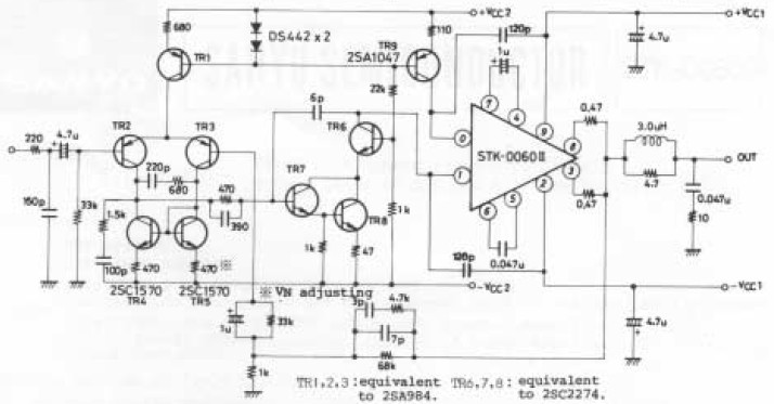 Stk4211 Stereo Amplifier Circuit Diagram 1