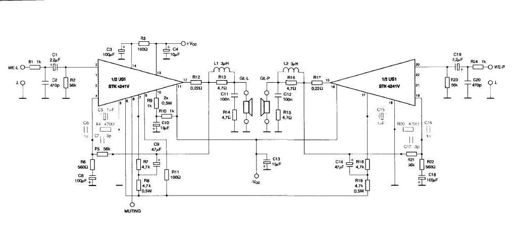 Stereo Amplifier Circuit Diagram 1