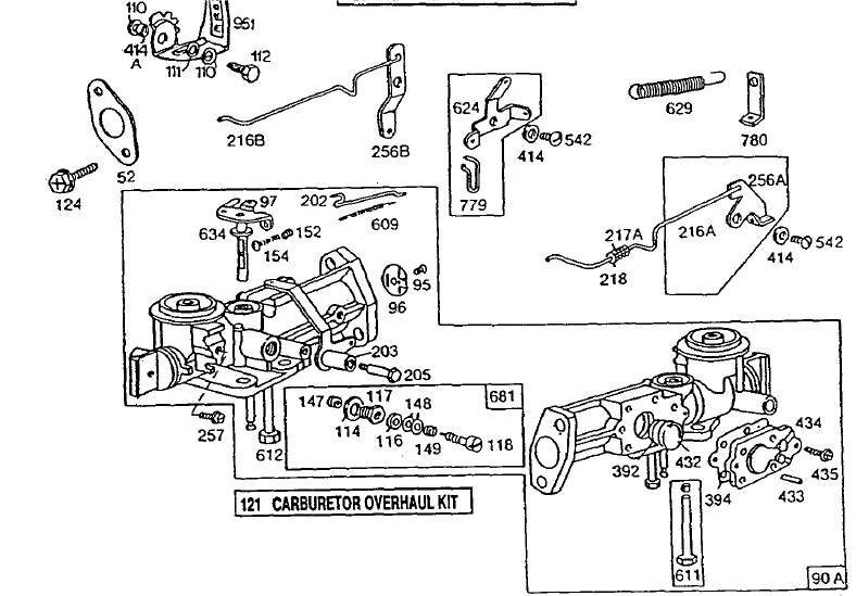 Briggs And Stratton 550E Carburetor Diagram 1