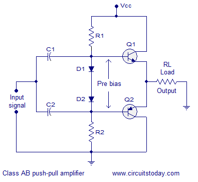 Class Ab Amplifier Circuit Diagram 1
