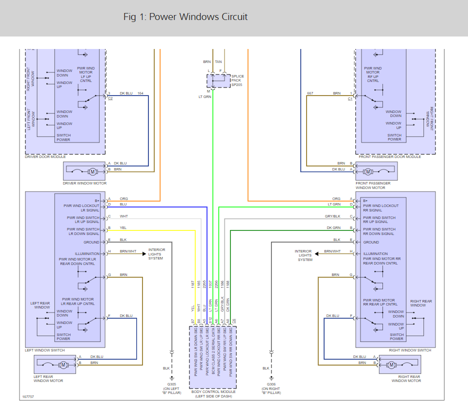 Power Window Circuit Diagram 1