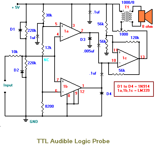 Logic Probe Circuit Diagram 1