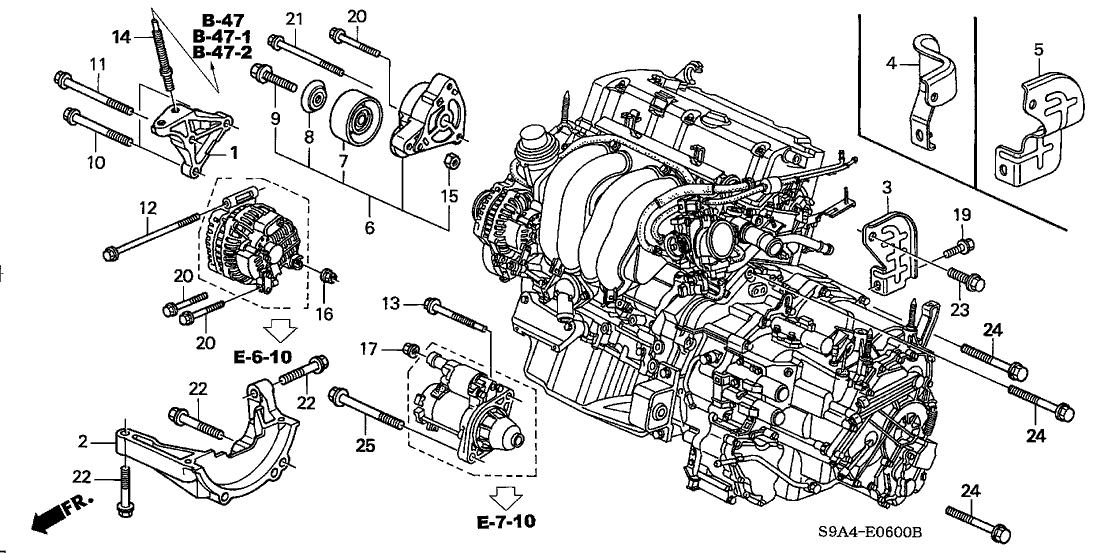 Honda Civic Engine Parts Diagram 1