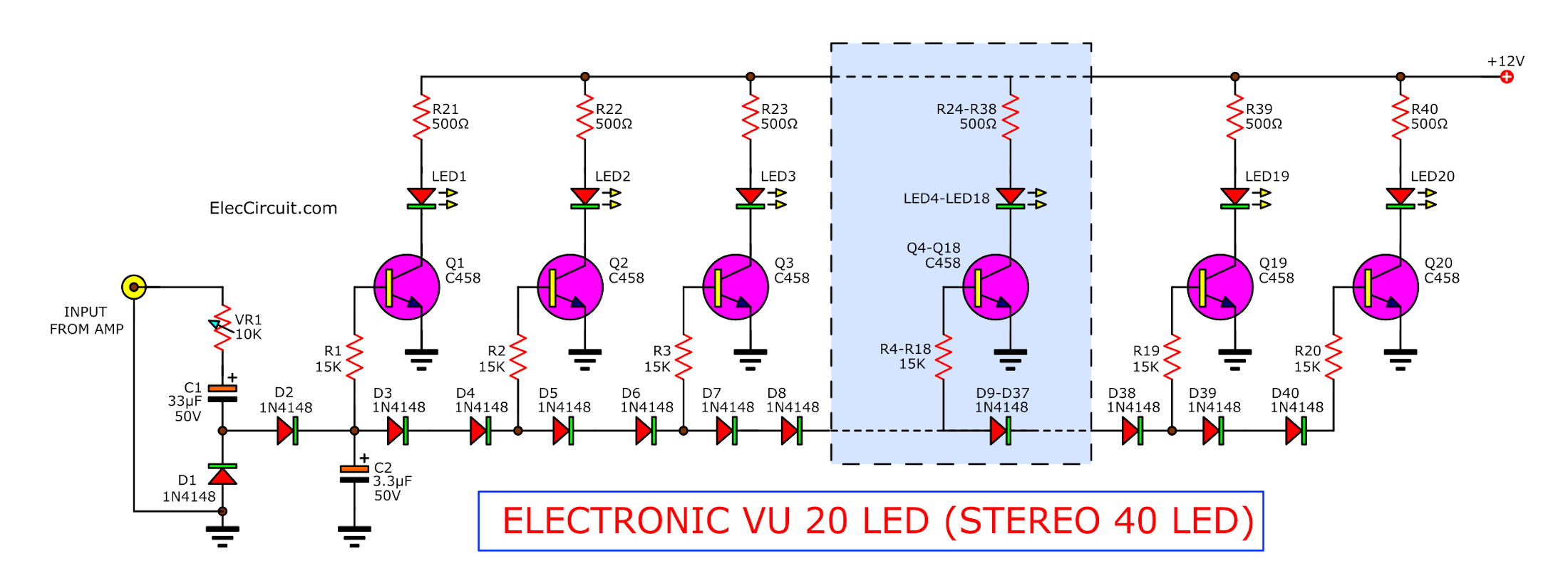 Led Vu Meter Circuit Diagram 1